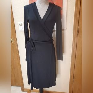 Banana Republic Black Wrap Dress Size M